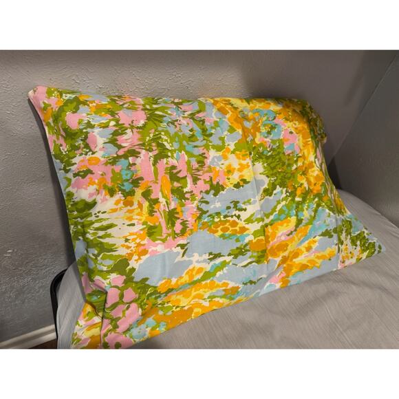 VTG Fieldcrest Perfection Percale Pillowcase Floral 1-Piece No Iron New - Picture 3 of 6